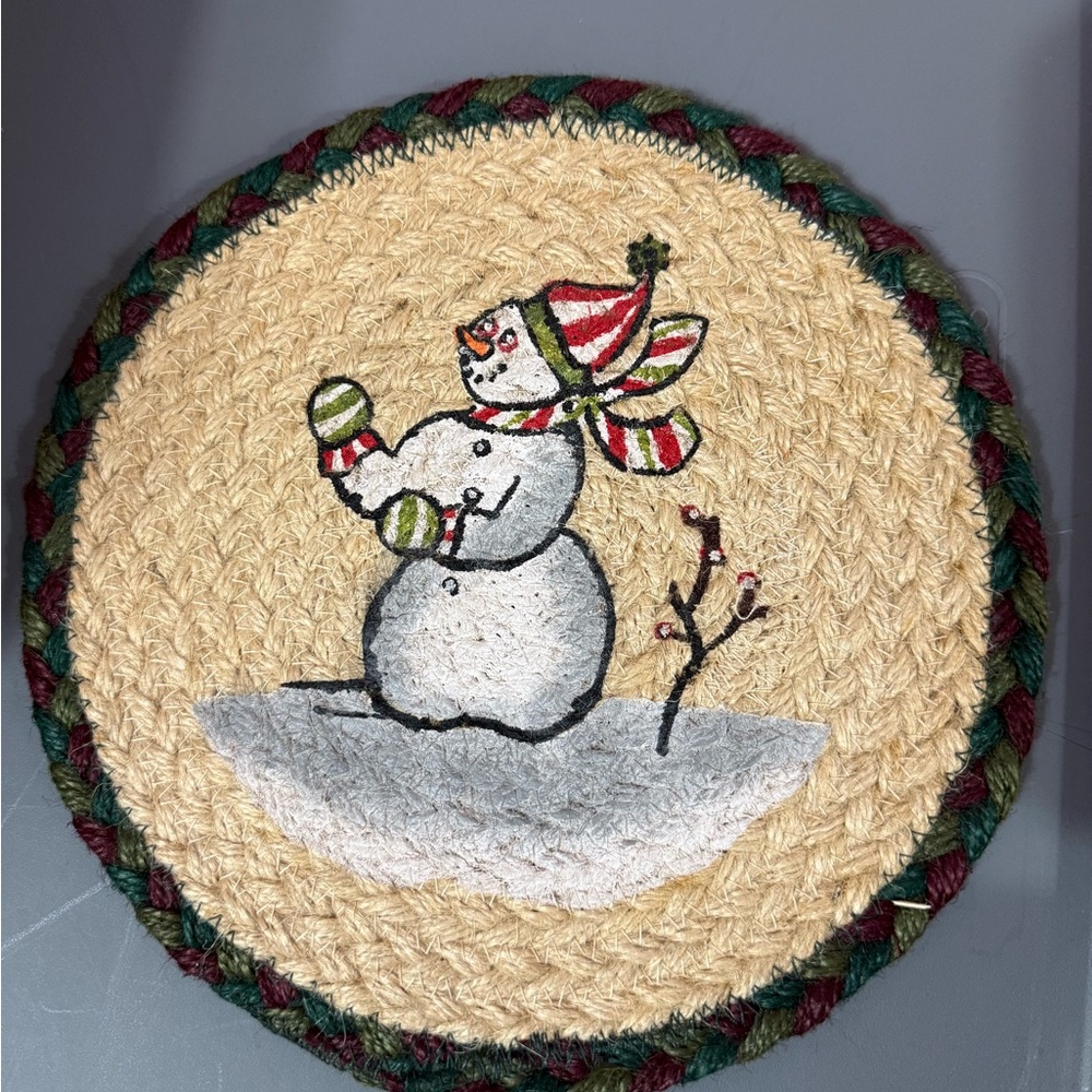 Festive Snowman Holiday trivet